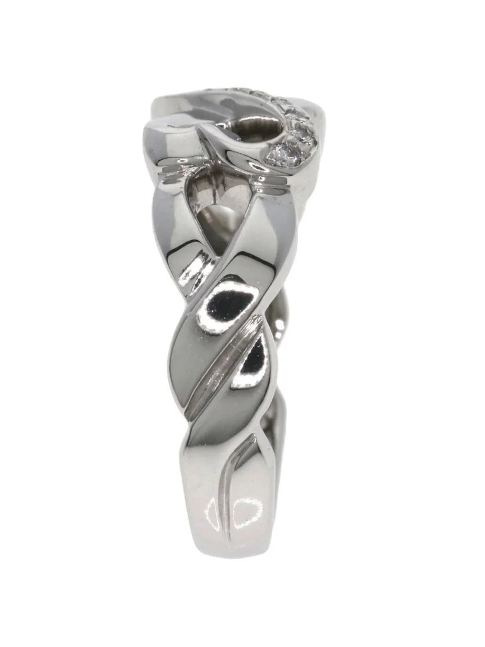 Tiffany & Co Double Heart Diamond Ring 18k White Gold